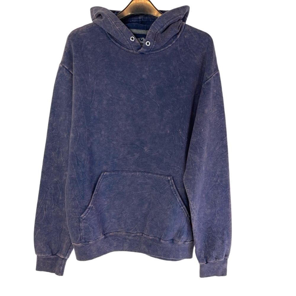 Urban Renewal Remade Acid Wash Distressed Hoodie Sweatshirt Fruit of The Loom M